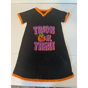 Disney Parks Trick or Treat Halloween Nightgown Girls Sz 9/10 Pumpkin MNSSHP